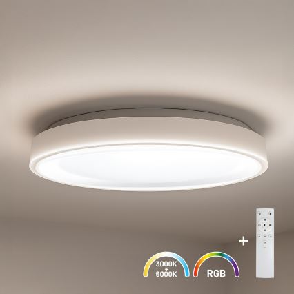 Plafonieră LED RGBW reglabilă MELO LED/36W/230V 3000-6000K Ø 39 cm albă + telecomandă