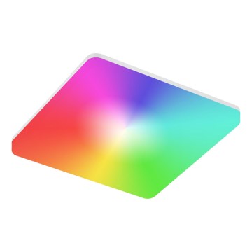 Plafonieră LED RGBW reglabilă pentru baie, 24W/230V, 3000-6500K, 33x33 cm, IP54, albă, Wi-Fi Tuya