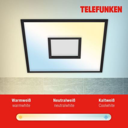 Plafonieră LED RGBW Telefunken 319505TF LED/36W/230V 2700-6500K negru + telecomandă