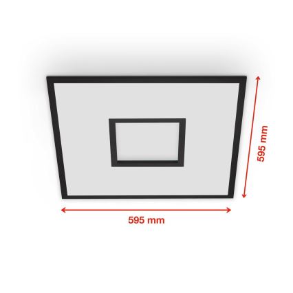 Plafonieră LED RGBW Telefunken 319505TF LED/36W/230V 2700-6500K negru + telecomandă