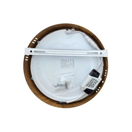 Plafonieră LED RING LED/18W/230V 4200K 21 cm maro