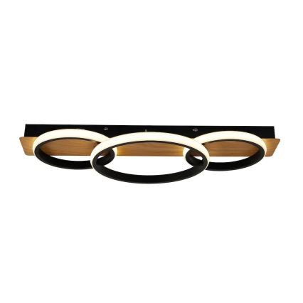 Plafonieră LED ROWENA, 18W, 230V, negru/maro