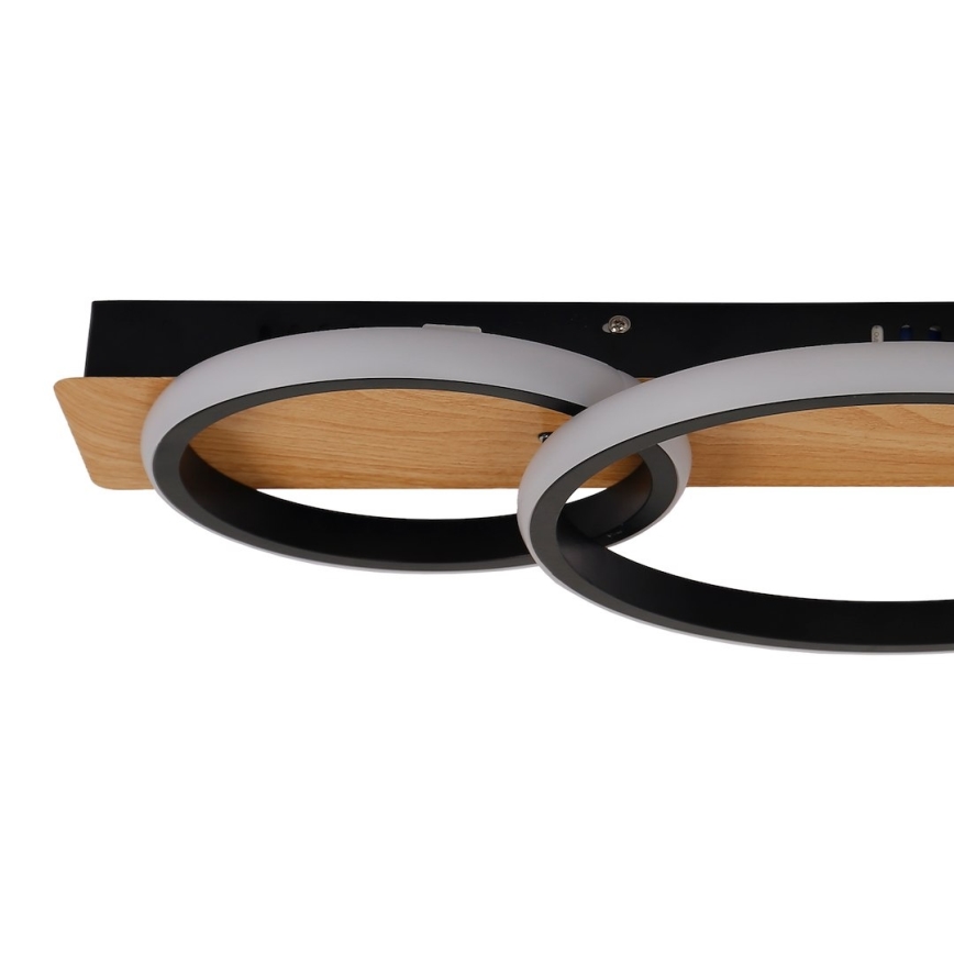 Plafonieră LED ROWENA, 18W, 230V, negru/maro