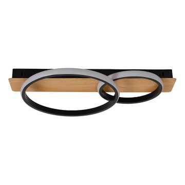 Plafonieră LED ROWENA LED/14W/230V negru/maro