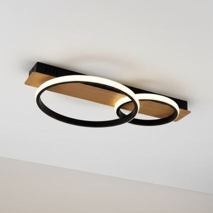 Plafonieră LED ROWENA LED/14W/230V negru/maro