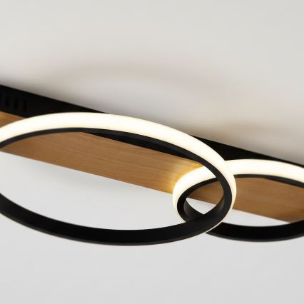 Plafonieră LED ROWENA LED/14W/230V negru/maro