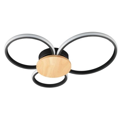 Plafonieră LED SABINA 38W/230V, lemn de cauciuc