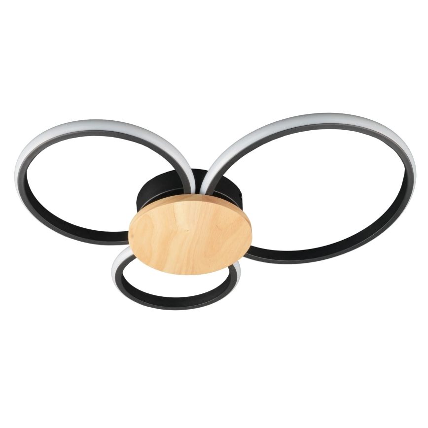 Plafonieră LED SABINA 38W/230V, lemn de cauciuc
