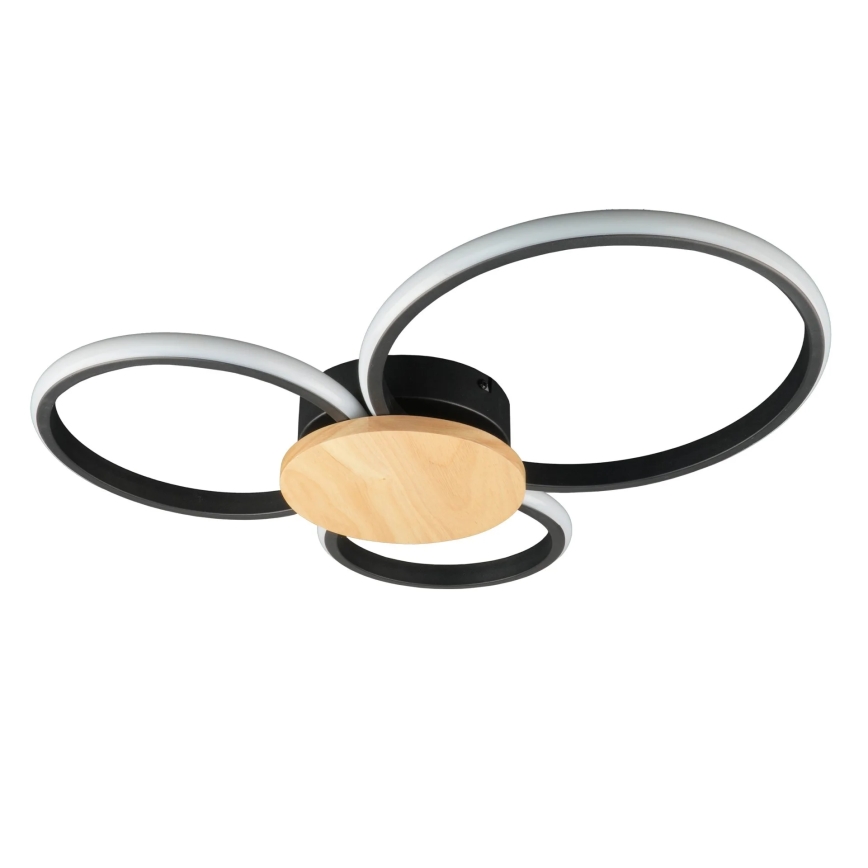 Plafonieră LED SABINA 38W/230V, lemn de cauciuc
