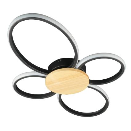 Plafonieră LED SABINA/38W/230V lemn de cauciuc