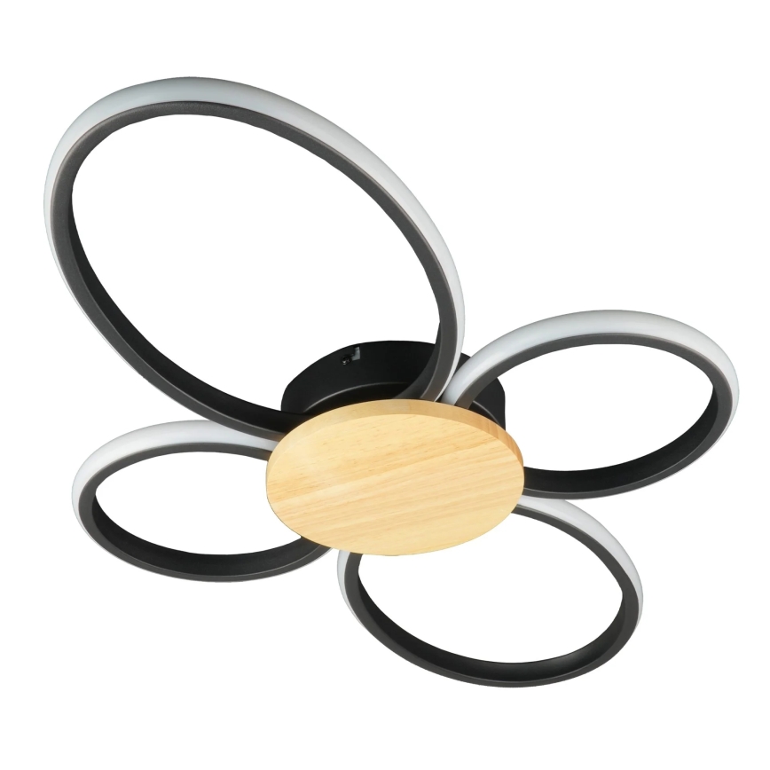 Plafonieră LED SABINA/38W/230V lemn de cauciuc