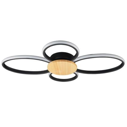Plafonieră LED SABINA/38W/230V lemn de cauciuc