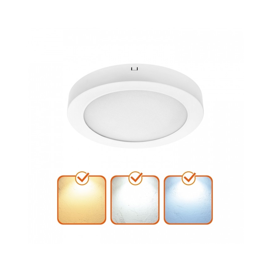 Plafonieră LED SIGARO LED/18W/230V 3000/4000/6500K Ø 22 cm albă