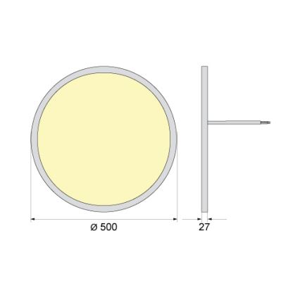 Plafonieră LED SIMEN, 40W/230V, 4000K, IP40, diam. 50 cm, alb, UGR19