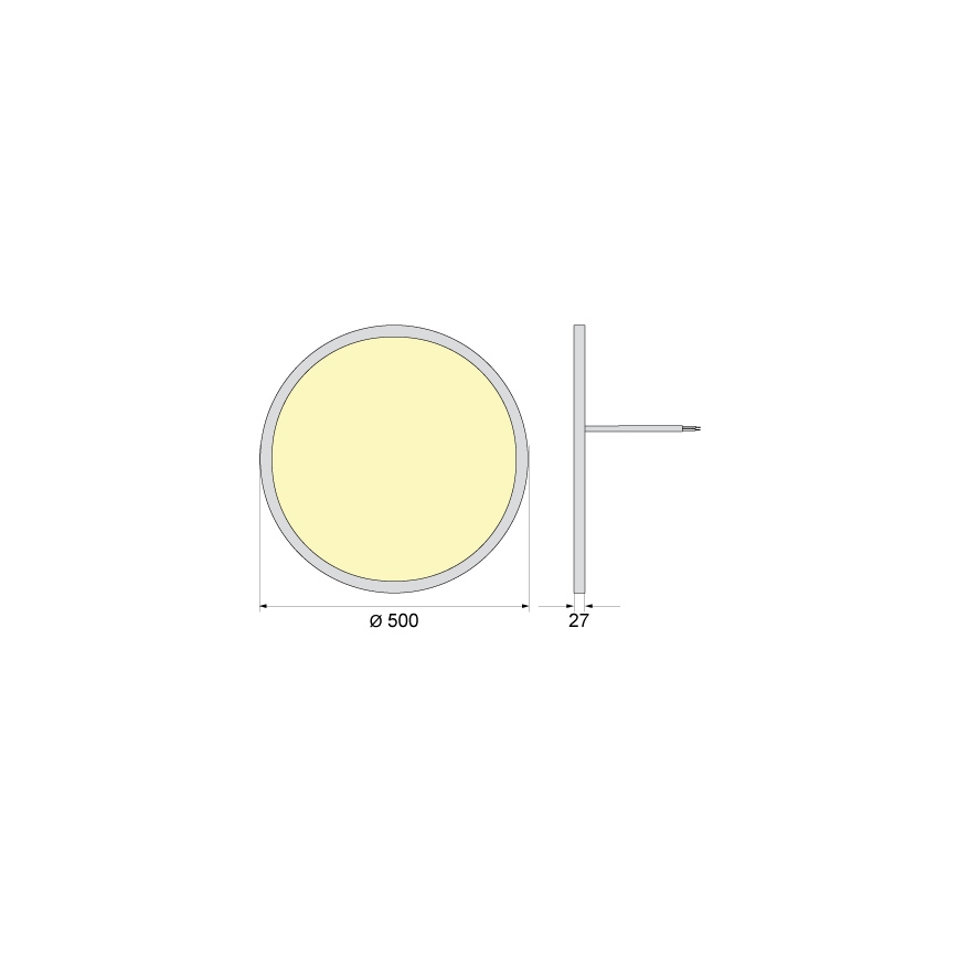 Plafonieră LED SIMEN, 40W/230V, 4000K, IP40, diam. 50 cm, alb, UGR19