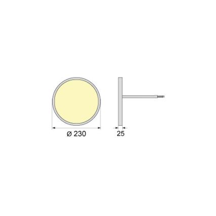 Plafonieră LED SIMEN LED/18W/230V 4000K IP40 Ø 23 cm alb UGR19