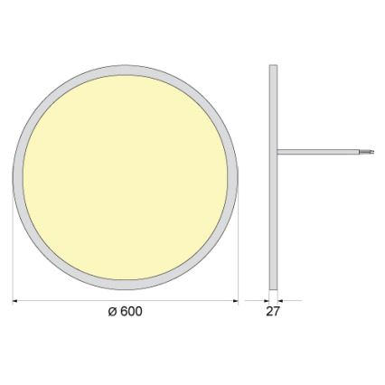 Plafonieră LED SIMEN LED/50W/230V 4000K IP40 diam. 60 cm albă UGR19