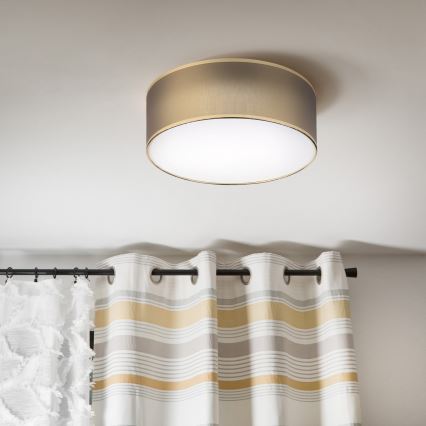 Plafonieră LED SIRJA, 20 W, 230 V, 4000 K, Ø 35 cm, maro/auriu