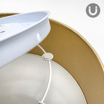 Plafonieră LED SIRJA, 20 W, 230 V, 4000 K, Ø 35 cm, maro/auriu