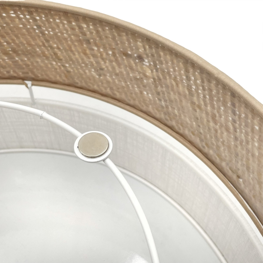 Plafonieră LED SIRJA BOHO, 20W, 230V, 4000K, Ø 35 cm, bej/alb