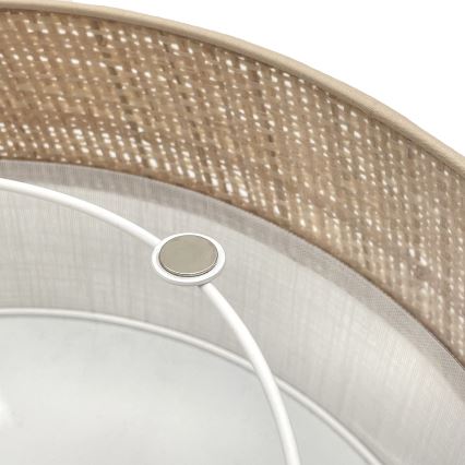 Plafonieră LED SIRJA BOHO, 20 W, 230 V, 4000 K, diametru 35 cm, bej/alb