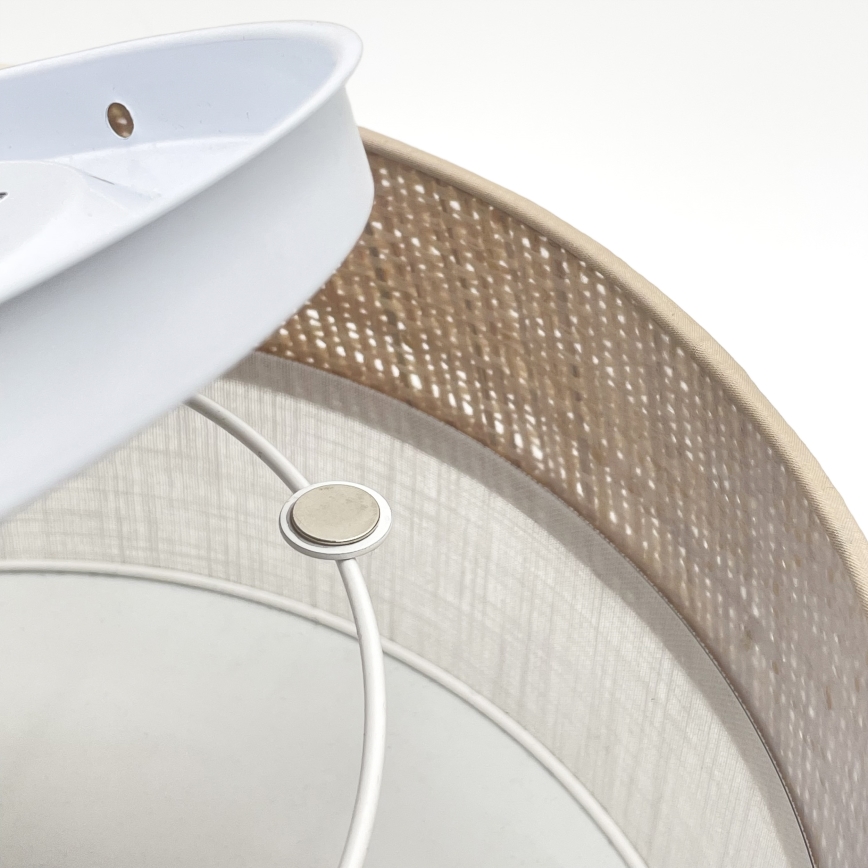 Plafonieră LED SIRJA BOHO, 20 W, 230 V, 4000 K, diametru 35 cm, bej/alb