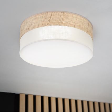 Plafonieră LED SIRJA BOHO, 20W, 230V, 4000K, Ø35 cm, bej/crem