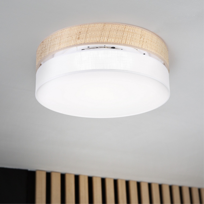 Plafonieră LED SIRJA BOHO, 36W, 230V, 4000K, Ø 45 cm, bej/alb