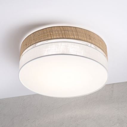 Plafonieră LED SIRJA BOHO, 36W, 230V, 4000K, Ø 45 cm, bej/alb