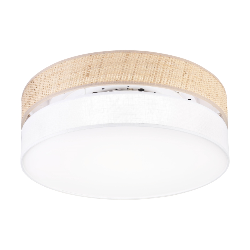Plafonieră LED SIRJA BOHO, 36W, 230V, 4000K, Ø 45 cm, bej/alb