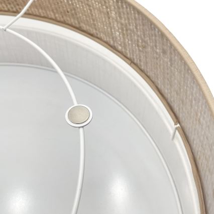 Plafonieră LED SIRJA BOHO, 36W, 230V, 4000K, Ø 45 cm, bej/alb