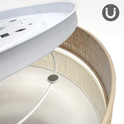 Plafonieră LED SIRJA BOHO, 20W/230V, 4000K, Ø 35 cm, bej/crem