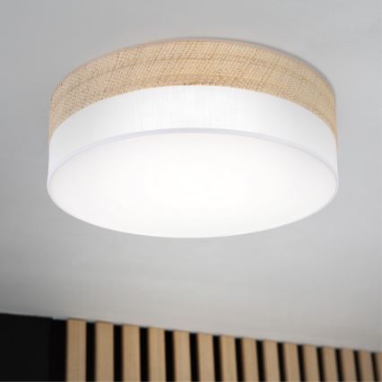 Plafonieră LED SIRJA BOHO, 36W/230V, 4000K, Ø 45 cm, bej/alb
