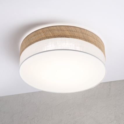 Plafonieră LED SIRJA BOHO, 36W/230V, 4000K, Ø 45 cm, bej/alb