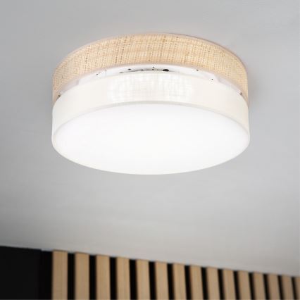 Plafonieră LED SIRJA BOHO, 36 W, 230 V, 4000 K, Ø 45 cm, bej/crem