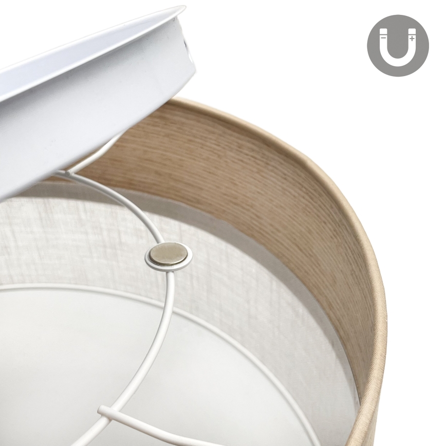 Plafonieră LED SIRJA WOOD LED/20W/230V d. 35 cm alb/stejar