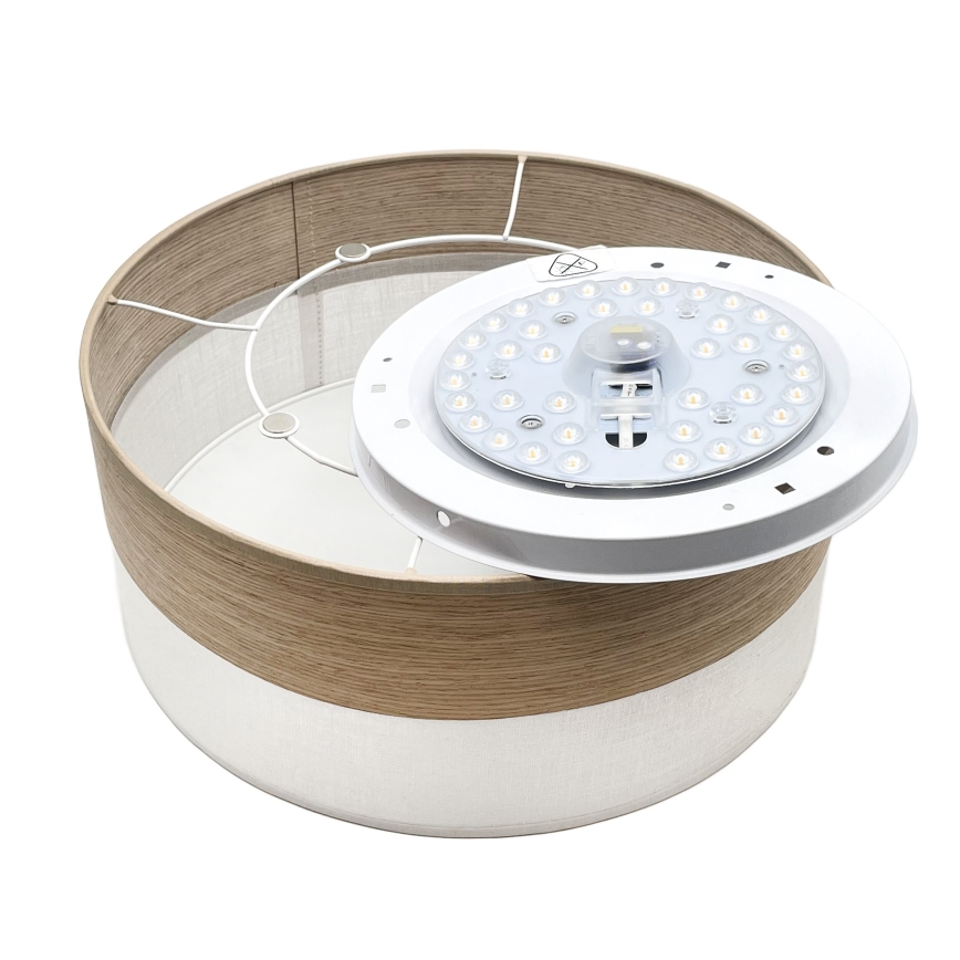 Plafonieră LED SIRJA WOOD LED/20W/230V d. 35 cm alb/stejar