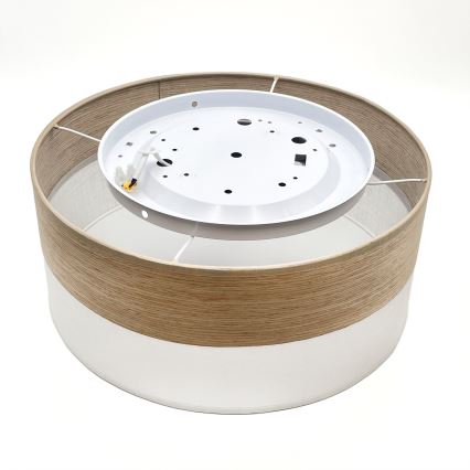 Plafonieră LED SIRJA WOOD LED/20W/230V d. 35 cm alb/stejar