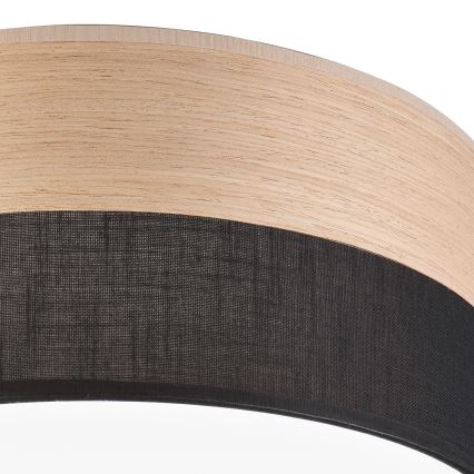 Plafonieră LED SIRJA WOOD LED/20W/230V d. 35 cm negru/stejar