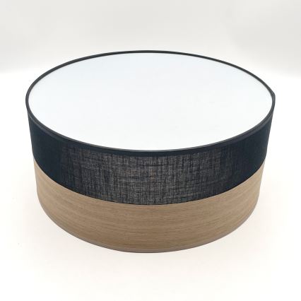 Plafonieră LED SIRJA WOOD LED/20W/230V d. 35 cm negru/stejar