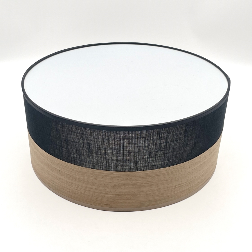 Plafonieră LED SIRJA WOOD LED/20W/230V d. 35 cm negru/stejar