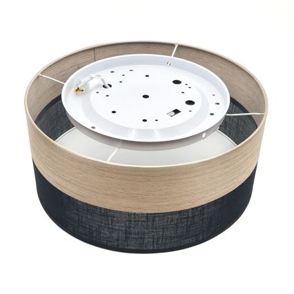 Plafonieră LED SIRJA WOOD LED/20W/230V d. 35 cm negru/stejar