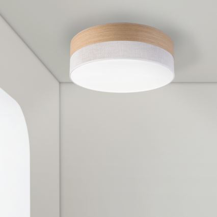 Plafonieră LED SIRJA WOOD LED/36W/230V d. 45 cm alb/stejar