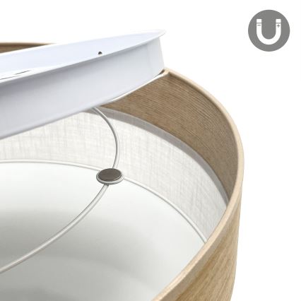 Plafonieră LED SIRJA WOOD LED/36W/230V d. 45 cm alb/stejar