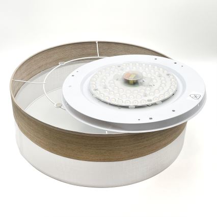 Plafonieră LED SIRJA WOOD LED/36W/230V d. 45 cm alb/stejar