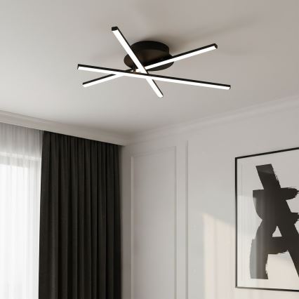 Plafonieră LED STICK/12W/230V negru