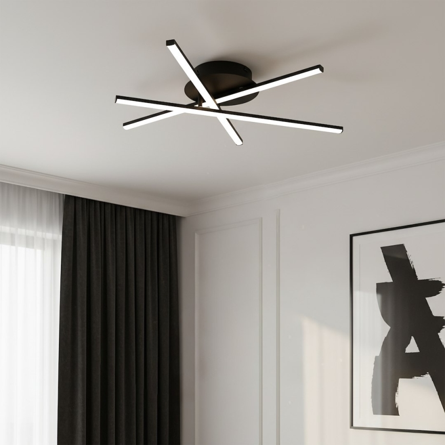 Plafonieră LED STICK/12W/230V negru