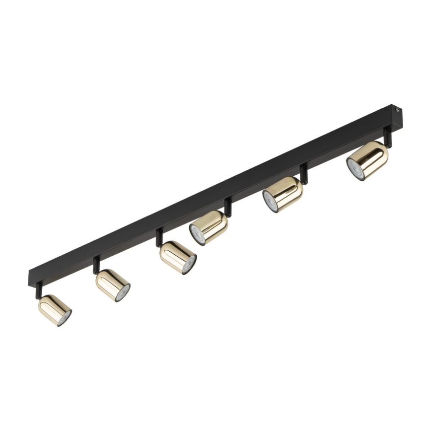 Plafonieră LED TOP 6xGU10/10W/230V negru/auriu