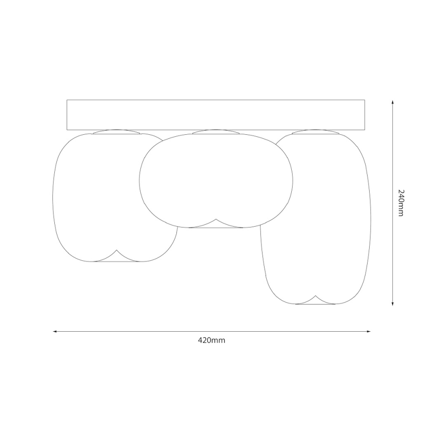 Plafonieră LED VASO LED/12W/230V d. 42 cm auriu/fumuriu
