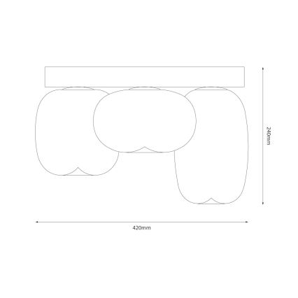 Plafonieră LED VASO LED/12W/230V d. 42 cm negru/fumuriu